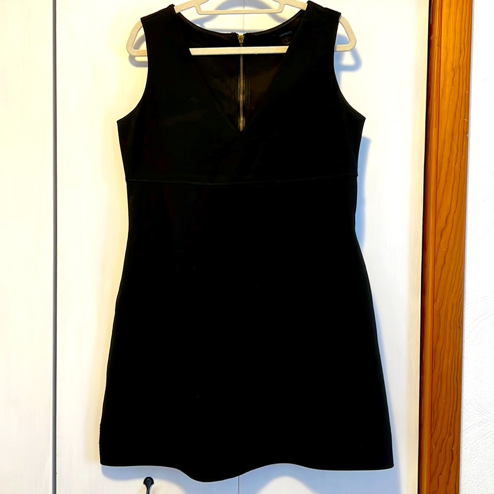 Express women’s size large black sleeveless dress with pockets